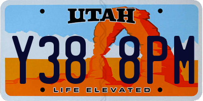 UT license plate Y388PM