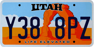 UT license plate Y388PZ