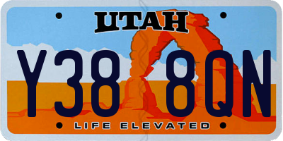 UT license plate Y388QN