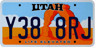 UT license plate Y388RJ