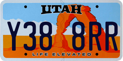 UT license plate Y388RR