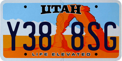 UT license plate Y388SG