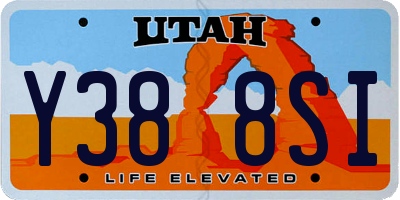 UT license plate Y388SI