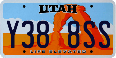UT license plate Y388SS