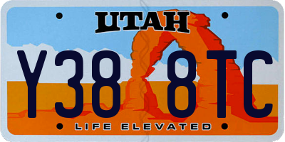 UT license plate Y388TC