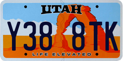 UT license plate Y388TK