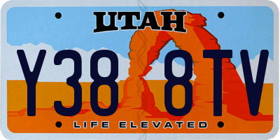 UT license plate Y388TV