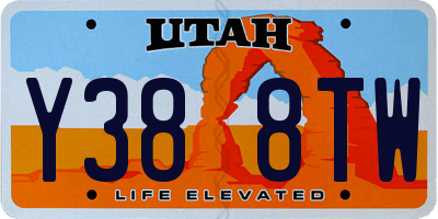 UT license plate Y388TW