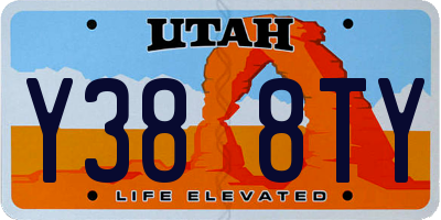UT license plate Y388TY