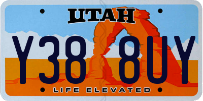 UT license plate Y388UY