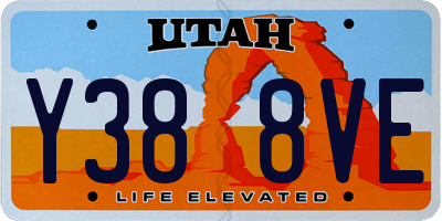UT license plate Y388VE