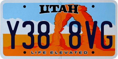 UT license plate Y388VG
