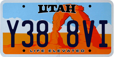 UT license plate Y388VI