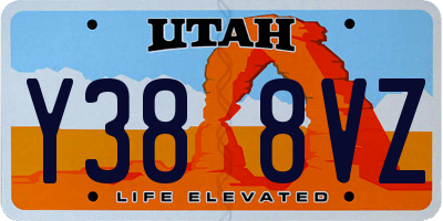 UT license plate Y388VZ