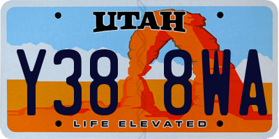 UT license plate Y388WA