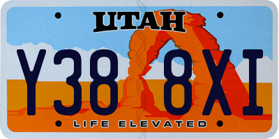UT license plate Y388XI