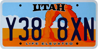 UT license plate Y388XN