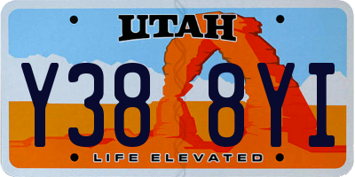 UT license plate Y388YI