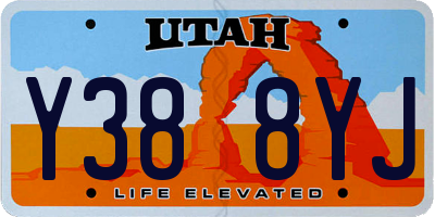 UT license plate Y388YJ