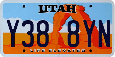 UT license plate Y388YN