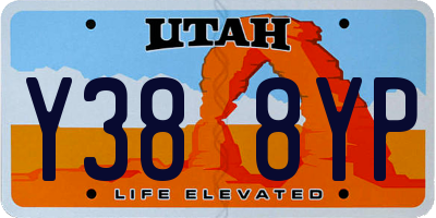 UT license plate Y388YP