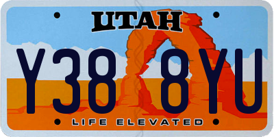 UT license plate Y388YU
