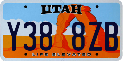 UT license plate Y388ZB