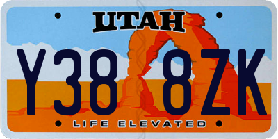 UT license plate Y388ZK