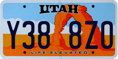 UT license plate Y388ZO