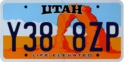 UT license plate Y388ZP