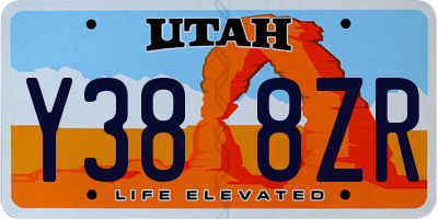 UT license plate Y388ZR