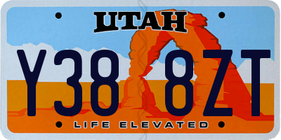 UT license plate Y388ZT
