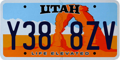 UT license plate Y388ZV