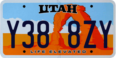 UT license plate Y388ZY