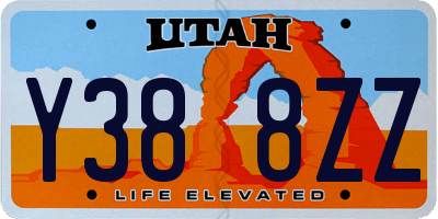 UT license plate Y388ZZ