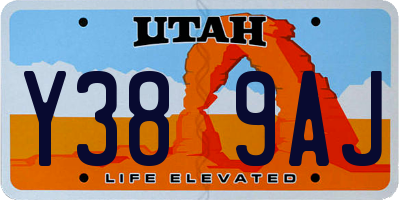 UT license plate Y389AJ