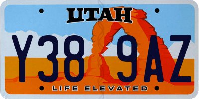 UT license plate Y389AZ