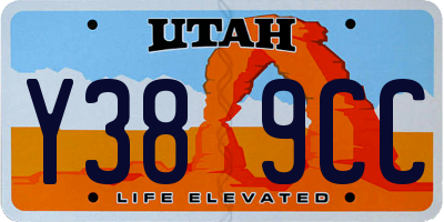 UT license plate Y389CC