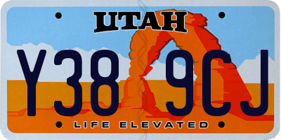 UT license plate Y389CJ