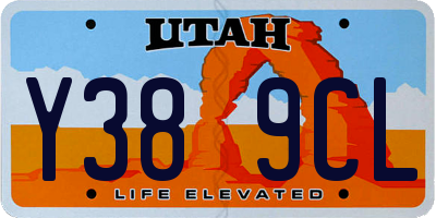 UT license plate Y389CL