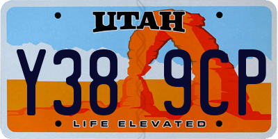 UT license plate Y389CP