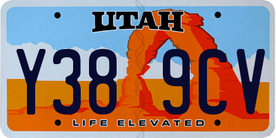 UT license plate Y389CV