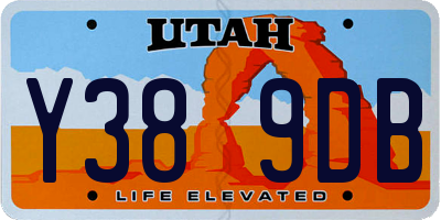 UT license plate Y389DB