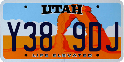 UT license plate Y389DJ