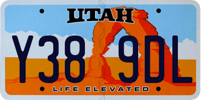 UT license plate Y389DL