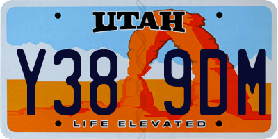 UT license plate Y389DM