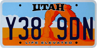 UT license plate Y389DN