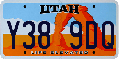 UT license plate Y389DQ