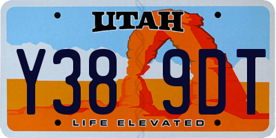 UT license plate Y389DT
