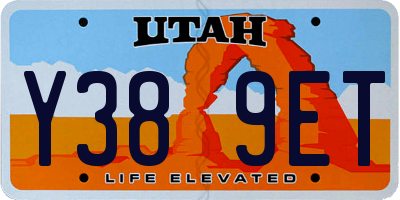 UT license plate Y389ET